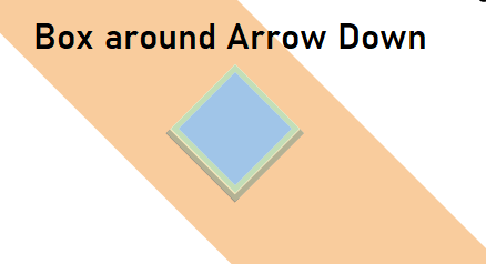 Box around arrow pointing down